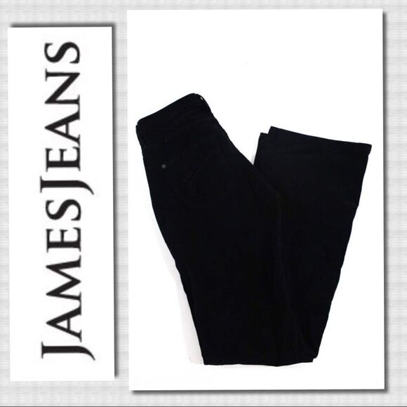 James Jeans Blk Corduroy Mid Rise Bootcut Pants 29 - Picture 1 of 6